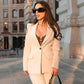 Ensemble femme blazer et pantalon – deux pièces chic couleur kaki