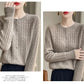 Cardigan Femme Blanc – Tricot Uni Col Rond Boutonné Manches Longues Automne Hiver 2025.