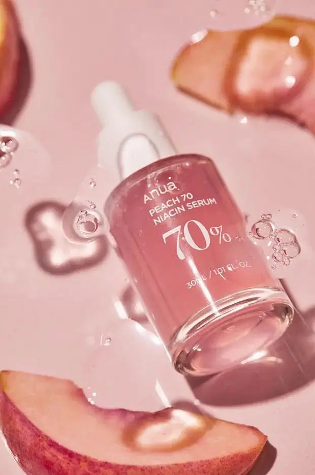 Anua Peach 70 – Coffret 3 Pièces Essence Visage à la Niacinamide, Éclat & Hydratation – Soin Coréen 30ml