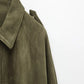 Veste Femme Suédine Synthétique PB&ZA 2025 – Coupe Ample Vert Olive