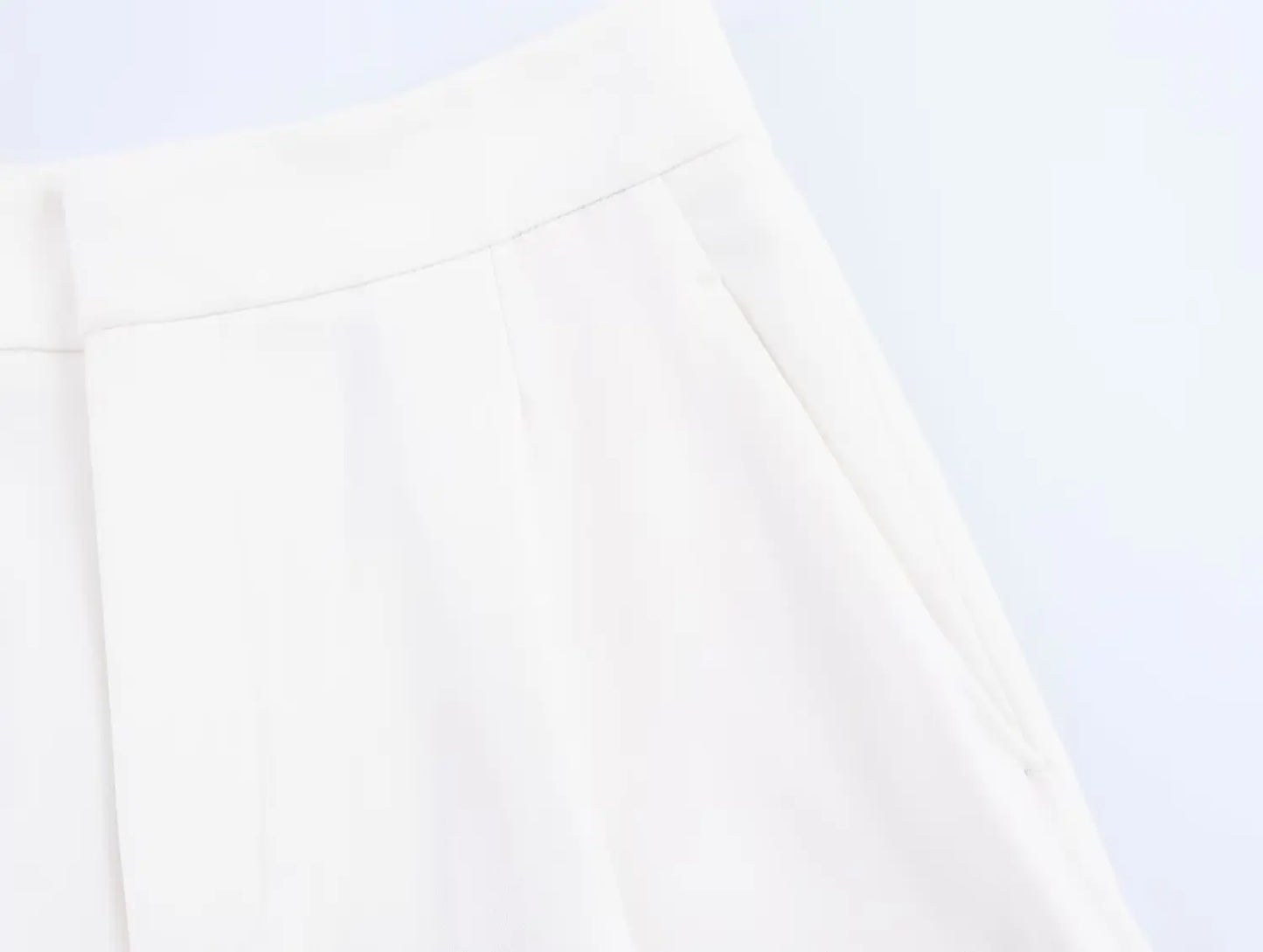 Ensemble femme sans manches col V asymétrique – pantalon large taille haute