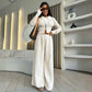 Ensemble Femme 2 Pièces – Haut Tricot Boutonné à Col Revers & Pantalon Loose, Style Décontracté Chic Automne | F-laglam.