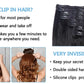 Extensions cheveux naturels brésiliens lisses – clips 100% Remy Human Hair