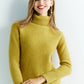 Pull Femme en Laine Mérinos 100 % – Col Roulé Tricoté Cachemire Automne Hiver