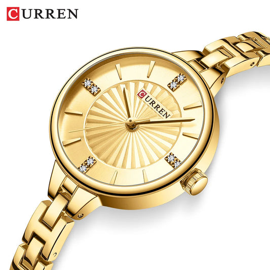 Montre pour femme de la marque CURREN, mouvement à quartz précis, avec bracelet magnétique réglable. Design élégant et sportif, idéale pour un usage quotidien ou pour compléter vos tenues habillées.