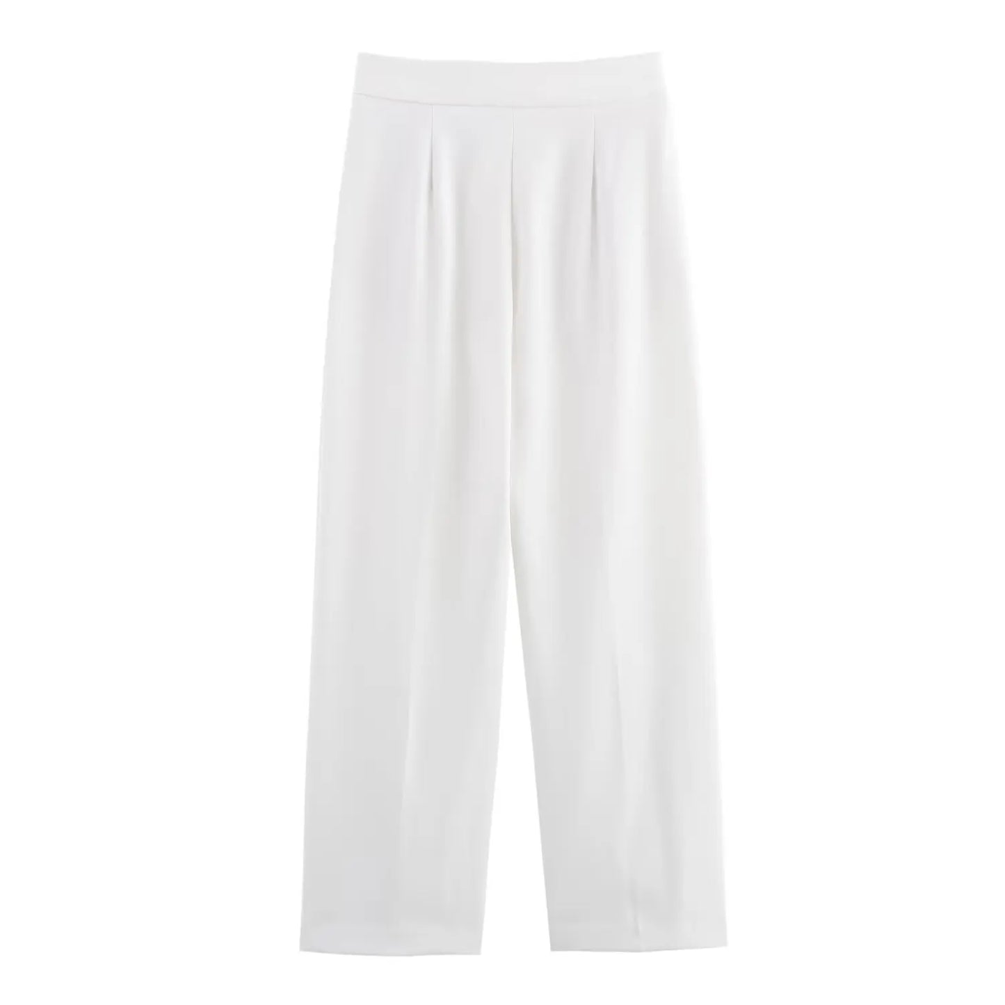 Ensemble femme sans manches col V asymétrique – pantalon large taille haute