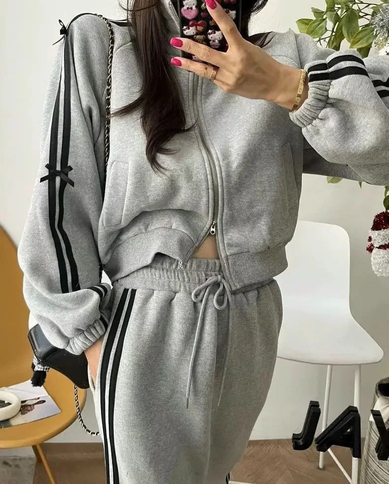 Ensemble Femme Coréen Chic – Manteau Long Manches Longues & Robe Mini Droite, Style Casual Élégant Automne.