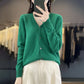 Cardigan Femme en Laine – Tricot Loose à Col V, Manches Longues | Collection.
