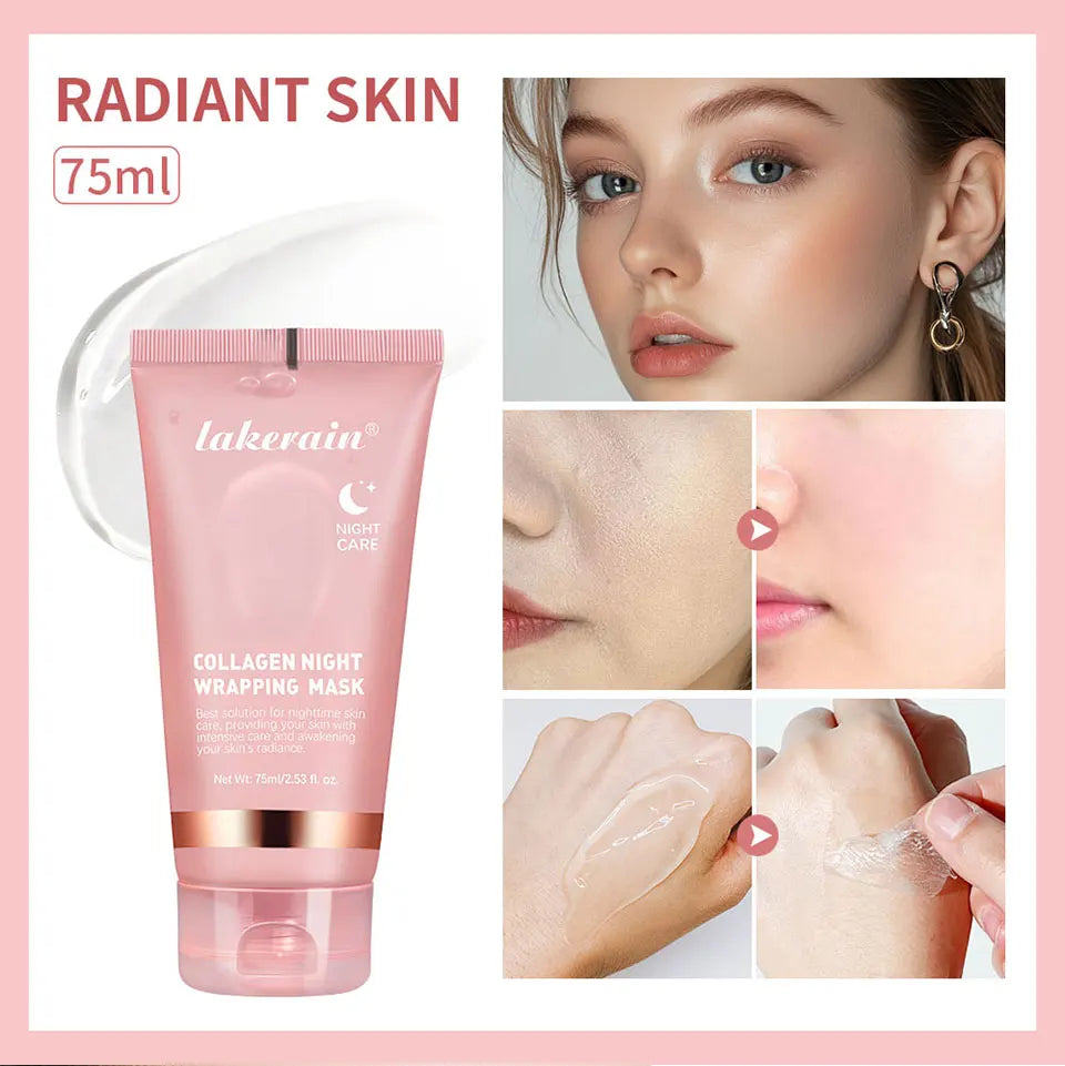 Masque visage coréen au collagène – effet liftant et hydratant nuit