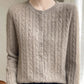 Cardigan Femme Blanc – Tricot Uni Col Rond Boutonné Manches Longues Automne Hiver 2025.