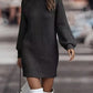 Robe pull femme à col montant et manches longues – automne/hiver élégante