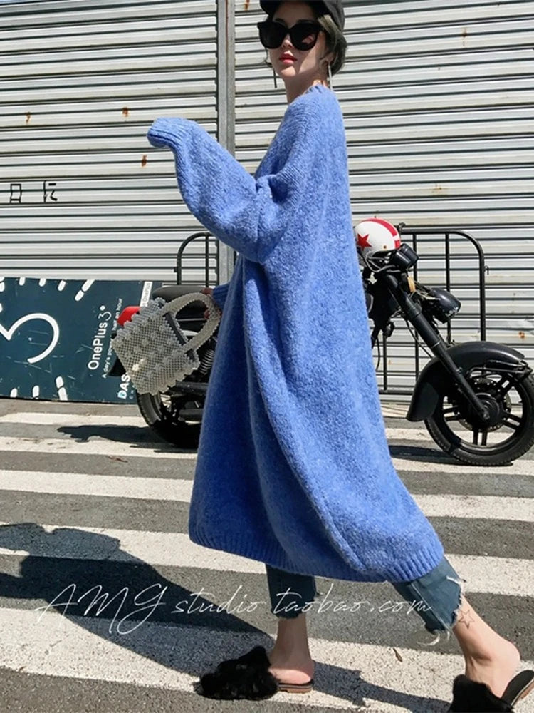 Robe Pull Longue Femme – Tricot Épais Vintage Oversize Chaud pour Automne & Hiver | F-laglam.