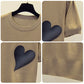 Pull Femme Cachemire Manches Courtes – Style Coréen Loose O-Neck Printemps Été | F-laglam.