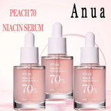 Anua Peach 70 – Coffret 3 Pièces Essence Visage à la Niacinamide, Éclat & Hydratation – Soin Coréen 30ml