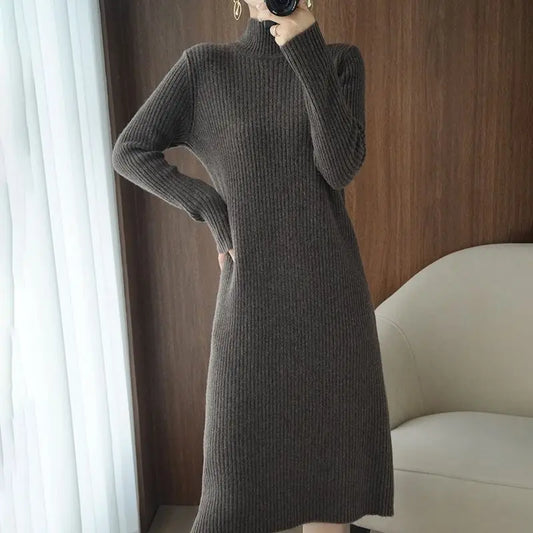 Robe Pull Longue Femme – Tricot Blanc Loose ou Bodycon Style Vintage Coréen Hive.