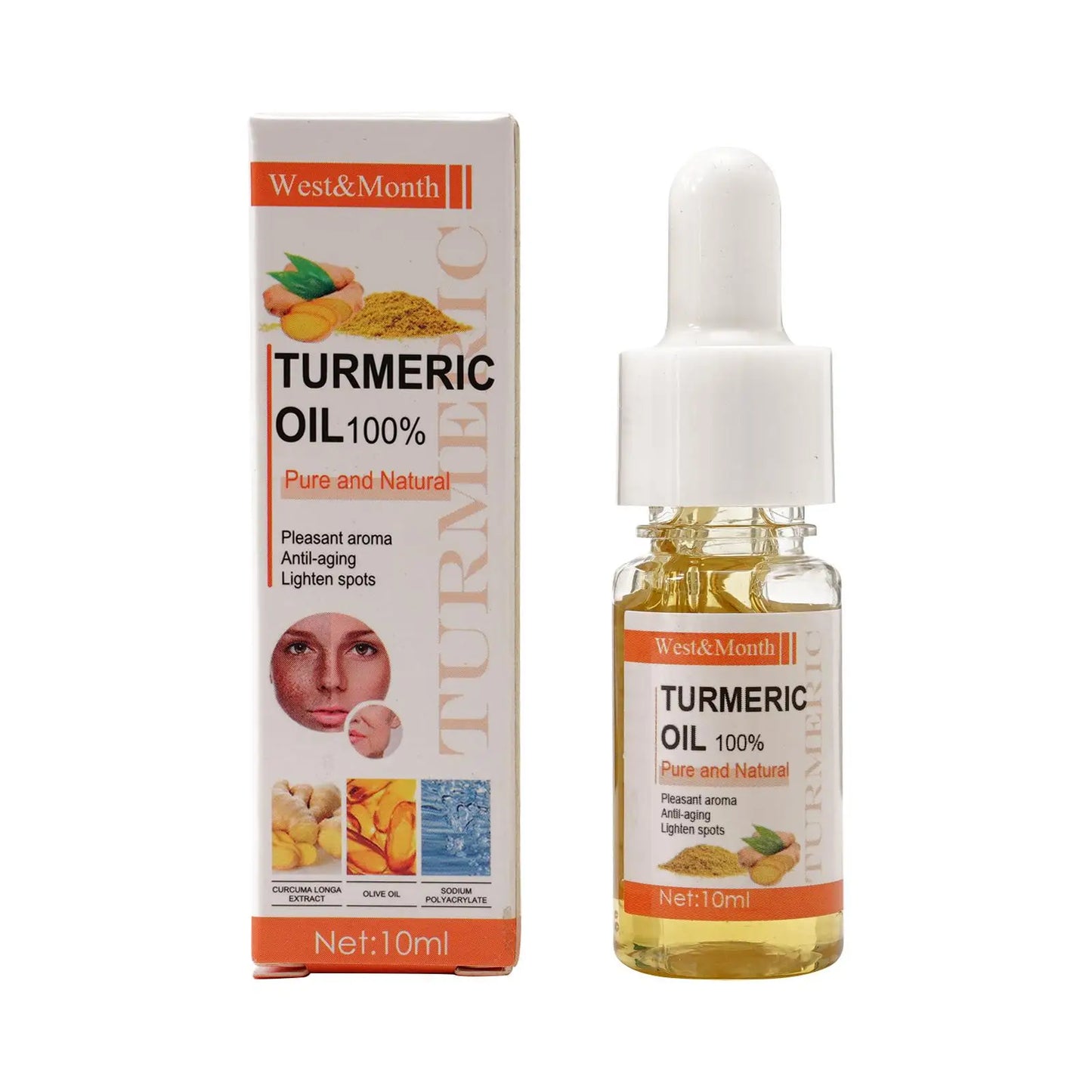 Sérum Visage au Curcuma – Éclat, Anti-Taches & Anti-Oxydant + Savon Huile de Curcuma