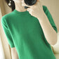 Pull Femme Slim à Manches Courtes – Tricot Col Rond Léger Printemps Été 2025 |.