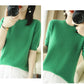 Pull Femme Slim à Manches Courtes – Tricot Col Rond Léger Printemps Été 2025 |.
