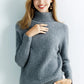 Pull Femme en Laine Mérinos 100 % – Col Roulé Tricoté Cachemire Automne Hiver