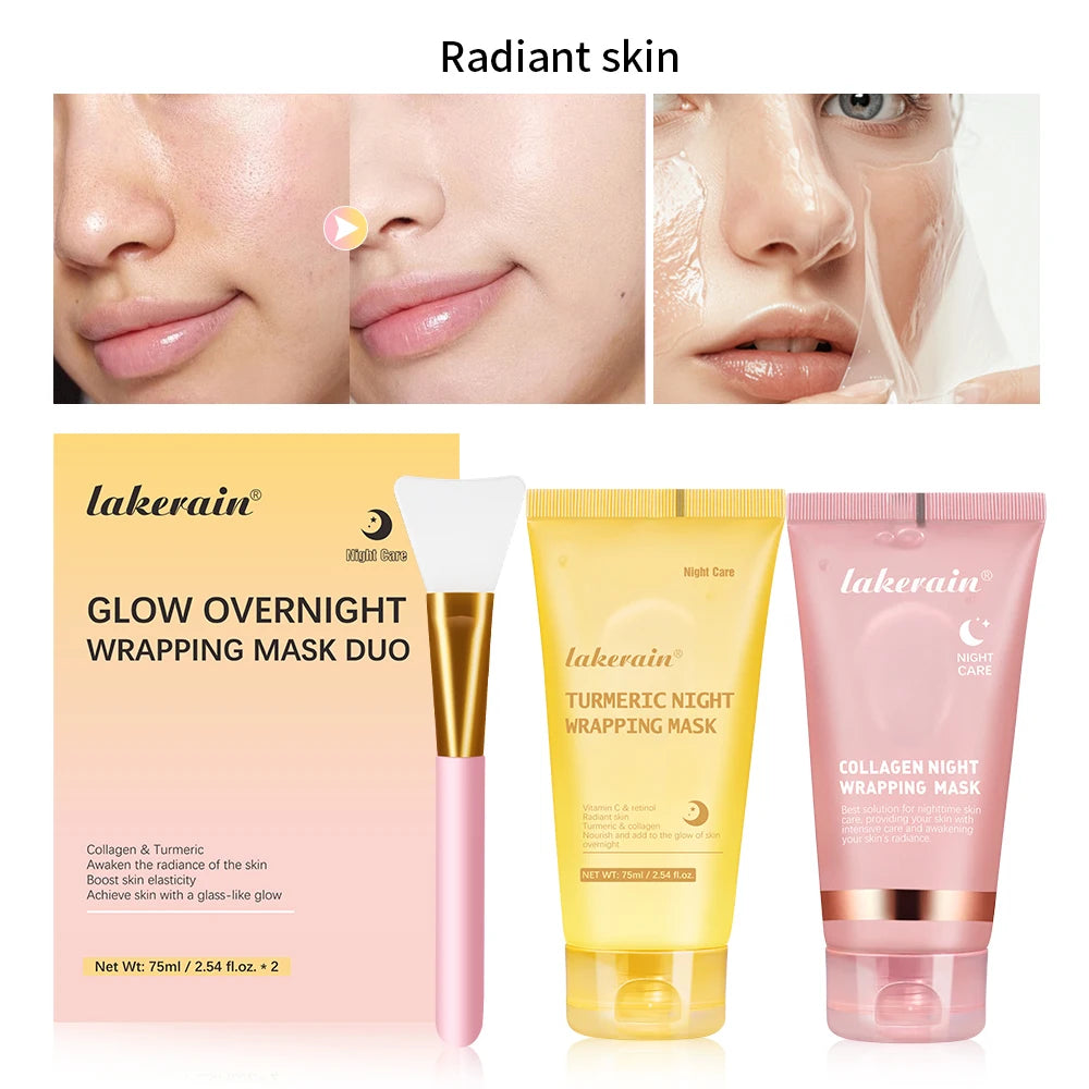 Masque visage coréen au collagène – effet liftant et hydratant nuit
