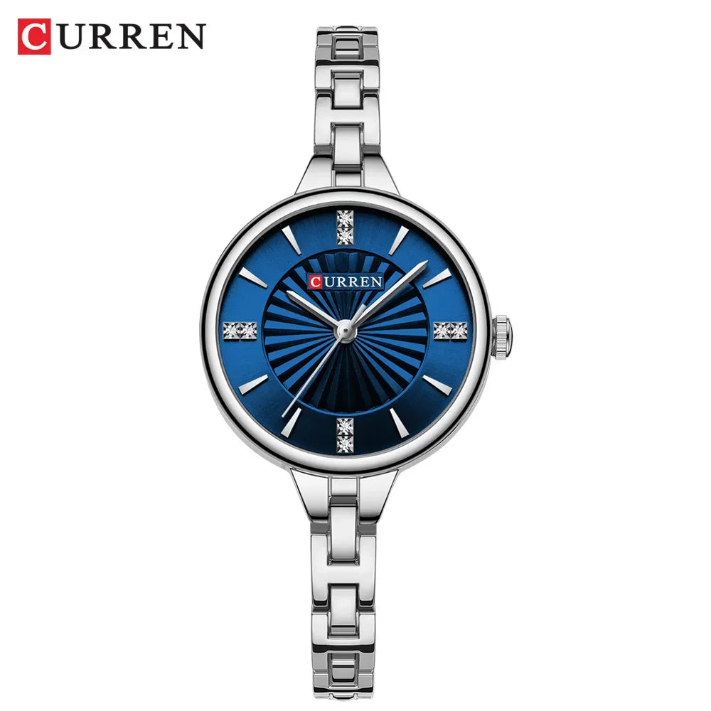 Montre pour femme de la marque CURREN, mouvement à quartz précis, avec bracelet magnétique réglable. Design élégant et sportif, idéale pour un usage quotidien ou pour compléter vos tenues habillées.