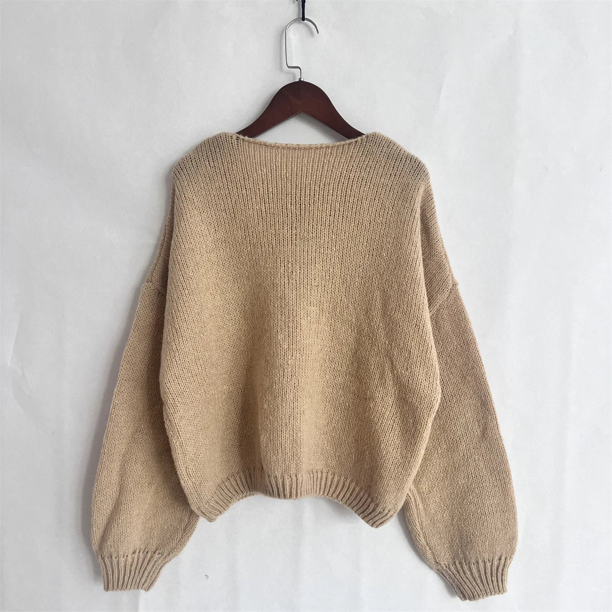 Cardigan Femme Élégant – Tricot Uni avec Lacet, Col Rond, Style Simple Chic |