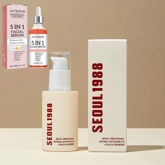 SEOUL 1988 Sérum Coréen – Hydratant, Éclaircissant, Vitamine C & Acide Hyaluronique, Anti-Taches & Réducteur de Pores