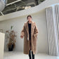 Manteau Teddy Bear Femme – Laine d’Alpaga Oversize, Chaud & Doux, Style Classique Décontracté Hiver.