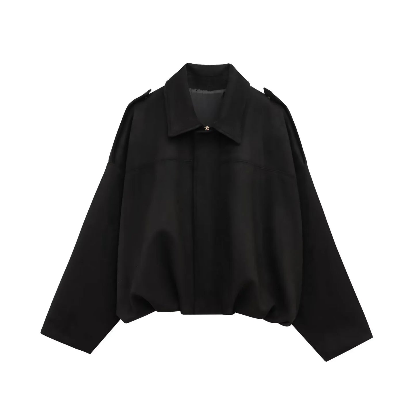Veste Femme Suédine Synthétique PB&ZA 2025 – Coupe Ample Vert Olive