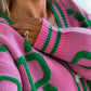 Pull Femme Sweet Heart – Tricot Vintage Loose à Col Rond, Manches Longues