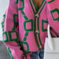 Pull Femme Sweet Heart – Tricot Vintage Loose à Col Rond, Manches Longues
