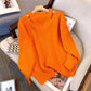 Pull Femme Loose Col V – Tricot Doux Uni Style Basique Automne