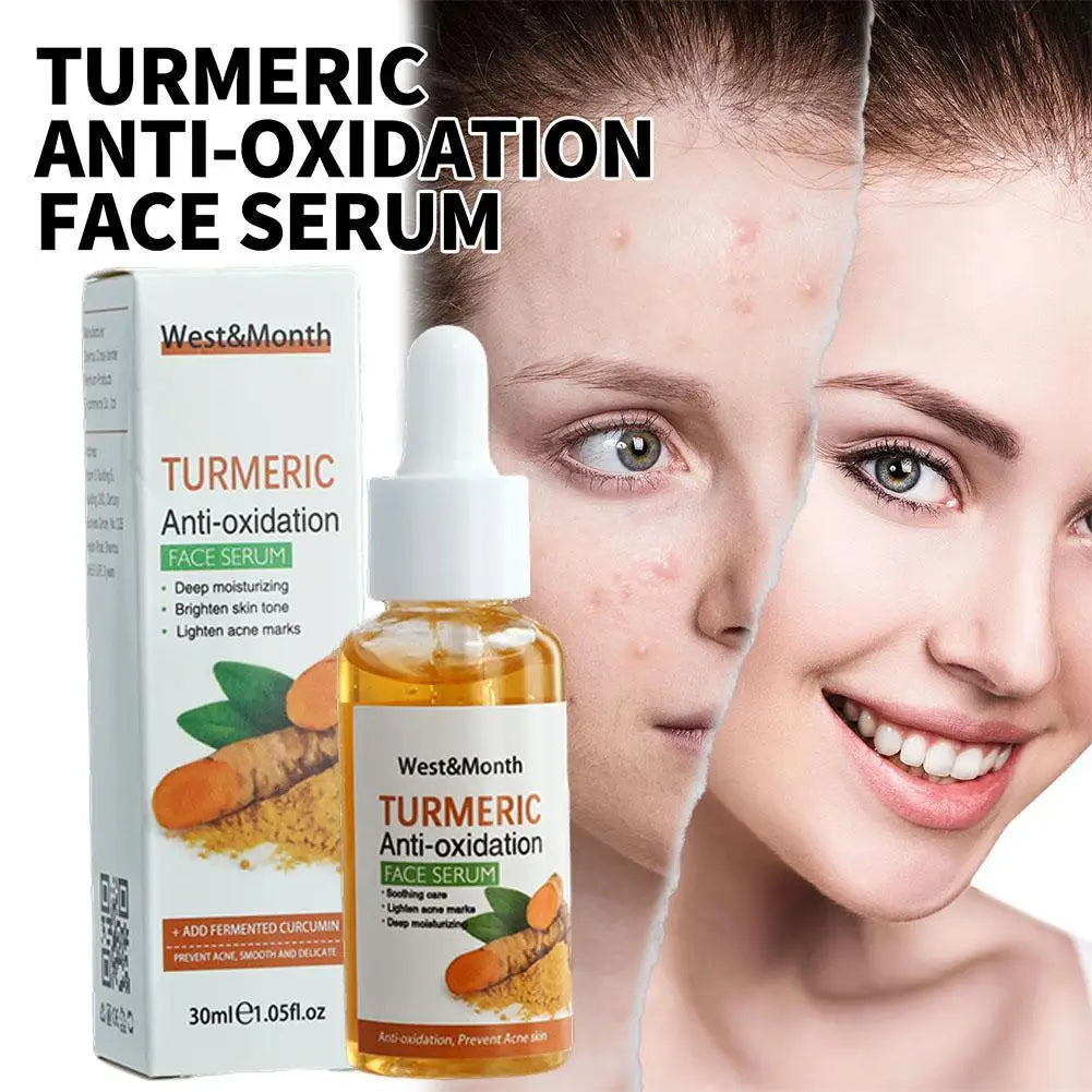 Sérum Visage au Curcuma – Éclat, Anti-Taches & Anti-Oxydant + Savon Huile de Curcuma