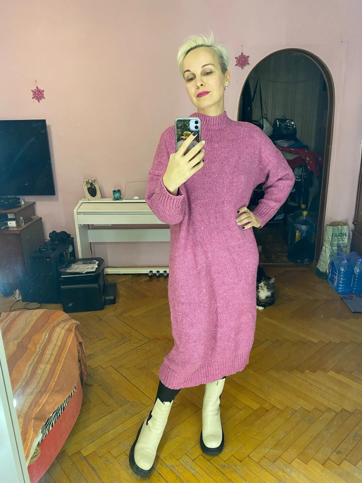 Robe Pull Longue Femme – Tricot Épais Vintage Oversize Chaud pour Automne & Hiver | F-laglam