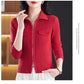 Cardigan Court Femme à Fermeture Zippée – Tricot Uni Col Revers Style Coréen Printemps Automne 2025