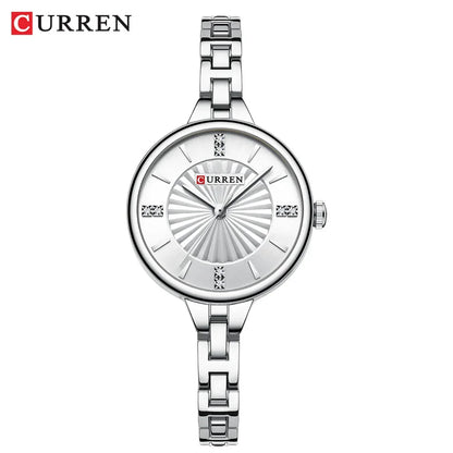 Montre pour femme de la marque CURREN, mouvement à quartz précis, avec bracelet magnétique réglable. Design élégant et sportif, idéale pour un usage quotidien ou pour compléter vos tenues habillées.