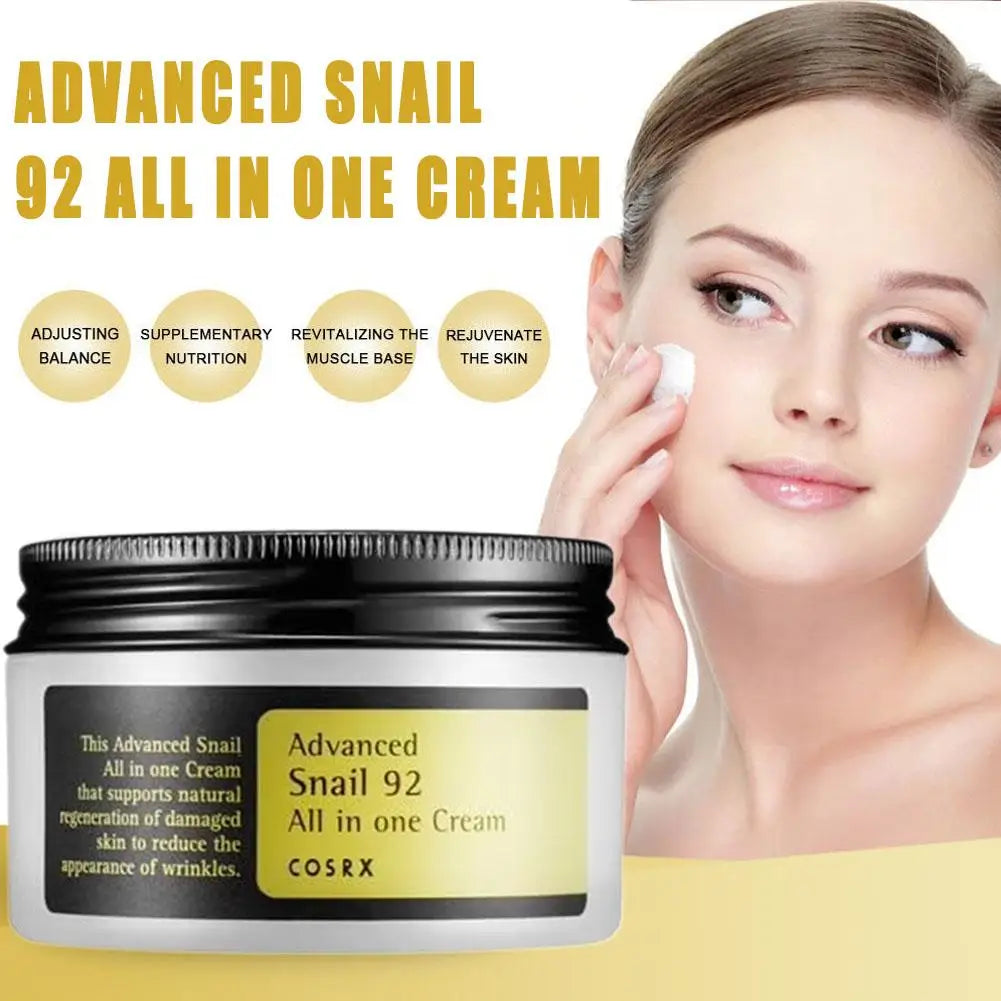 Gamme Soin Visage à la Mucine d’Escargot & Collagène 92 – Crème, Tonique, Nettoyant & Protection Solaire – Hydratation, Fermeté & Lissage Peau Sensible