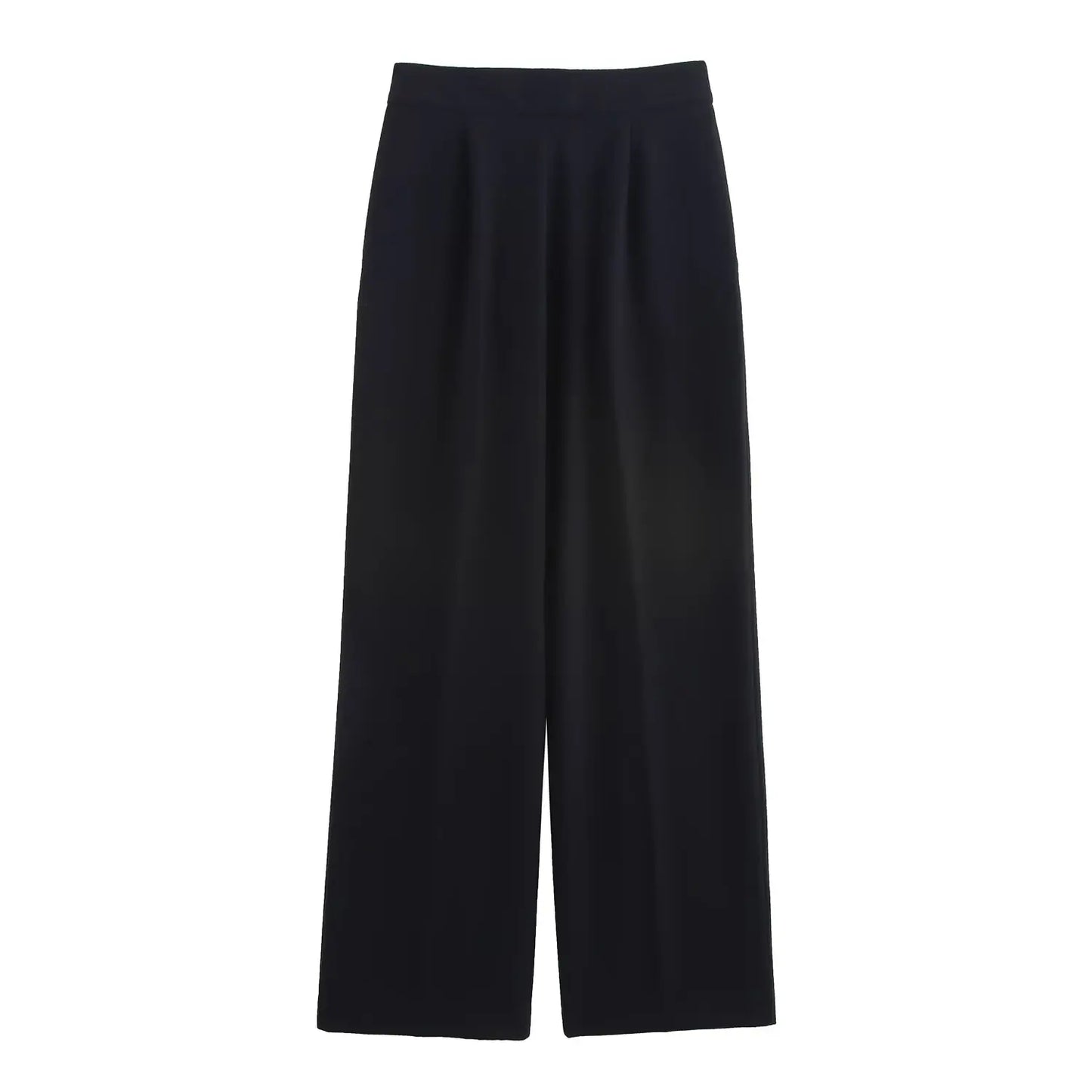 Ensemble femme sans manches col V asymétrique – pantalon large taille haute
