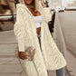Cardigan Long Femme Oversize – Tricot Uni Chic Longueur Genou Automne Hiver | F-laglam.