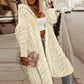 Cardigan Long Femme Oversize – Tricot Uni Chic Longueur Genou Automne Hiver | F-laglam.