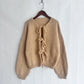 Cardigan Femme Élégant – Tricot Uni avec Lacet, Col Rond, Style Simple Chic |