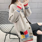Cardigan Femme Mi-long – Manteau Tricoté Loose Style Coréen Printemps Automne.