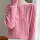 Cardigan Femme Blanc – Tricot Uni Col Rond Boutonné Manches Longues Automne Hiver 2025.
