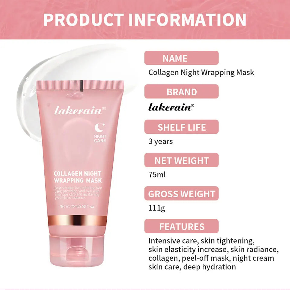 Masque visage coréen au collagène – effet liftant et hydratant nuit