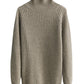 Pull Femme en Laine Mérinos 100 % – Col Roulé Tricoté Cachemire Automne Hiver