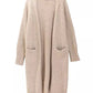 Cardigan Femme Épais à Poches – Tricot Loose Col V Décontracté Printemps Automne.