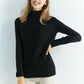 Pull Femme en Laine Mérinos 100 % – Col Roulé Tricoté Cachemire Automne Hiver