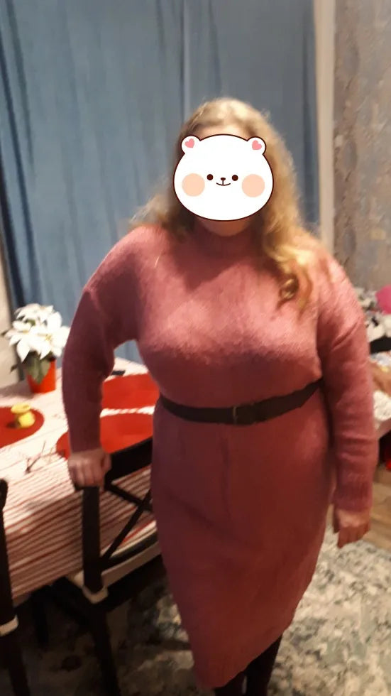 Robe Pull Longue Femme – Tricot Épais Vintage Oversize Chaud pour Automne & Hiver | F-laglam