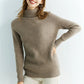 Pull Femme en Laine Mérinos 100 % – Col Roulé Tricoté Cachemire Automne Hiver