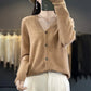 Cardigan Femme en Laine – Tricot Loose à Col V, Manches Longues | Collection.